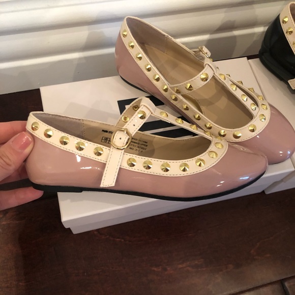Ivanka Trump T-Strap Studded Flats - Picture 2 of 5